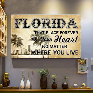 Florida That Place Forever In Your Heart Poster - Poster Teezalo