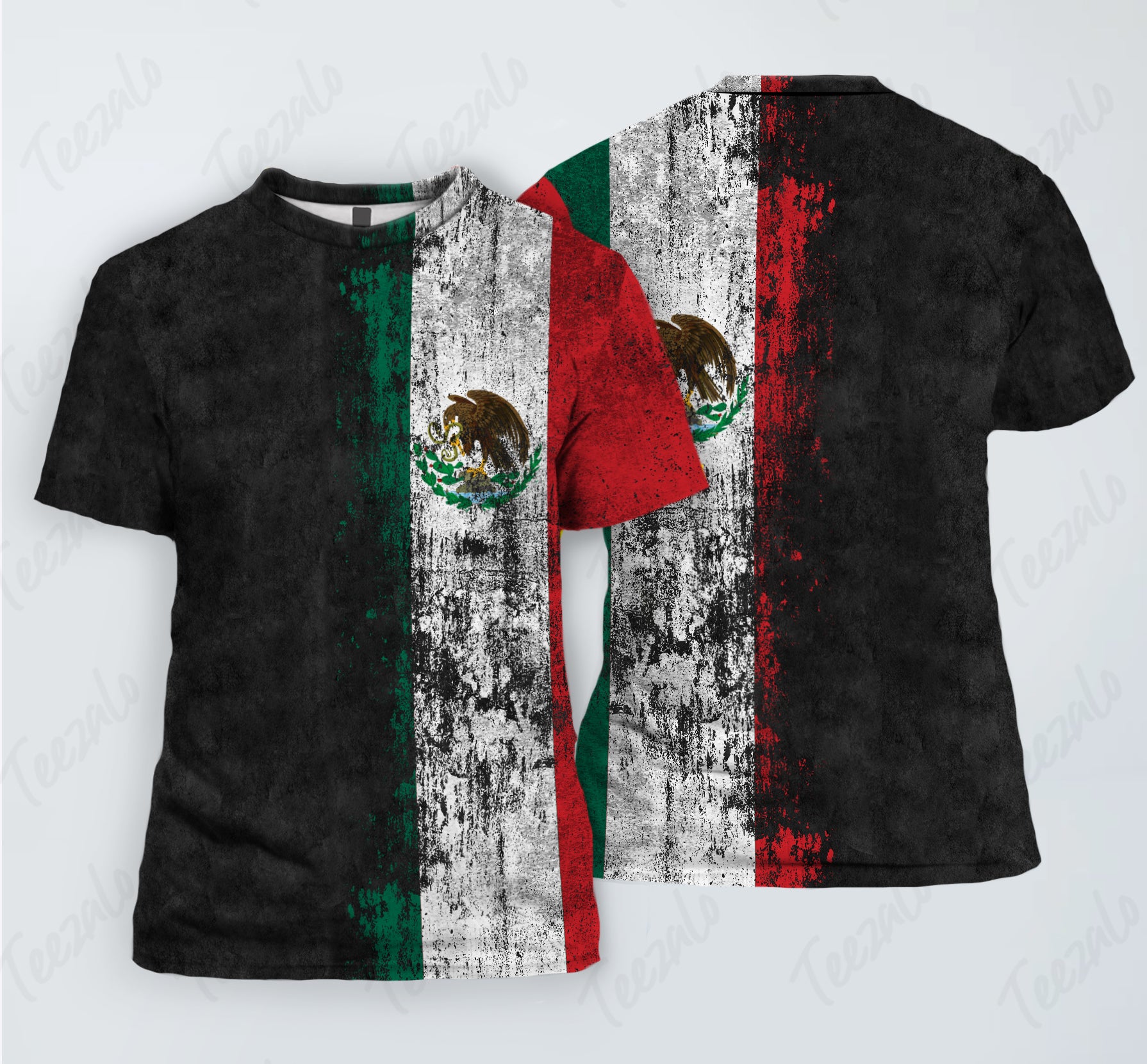 Mexico Mexican Flag Grunge Distressed Shirt