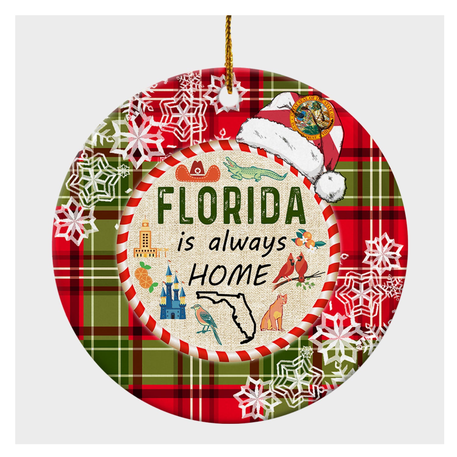 Florida Is Always Home Ornament 1