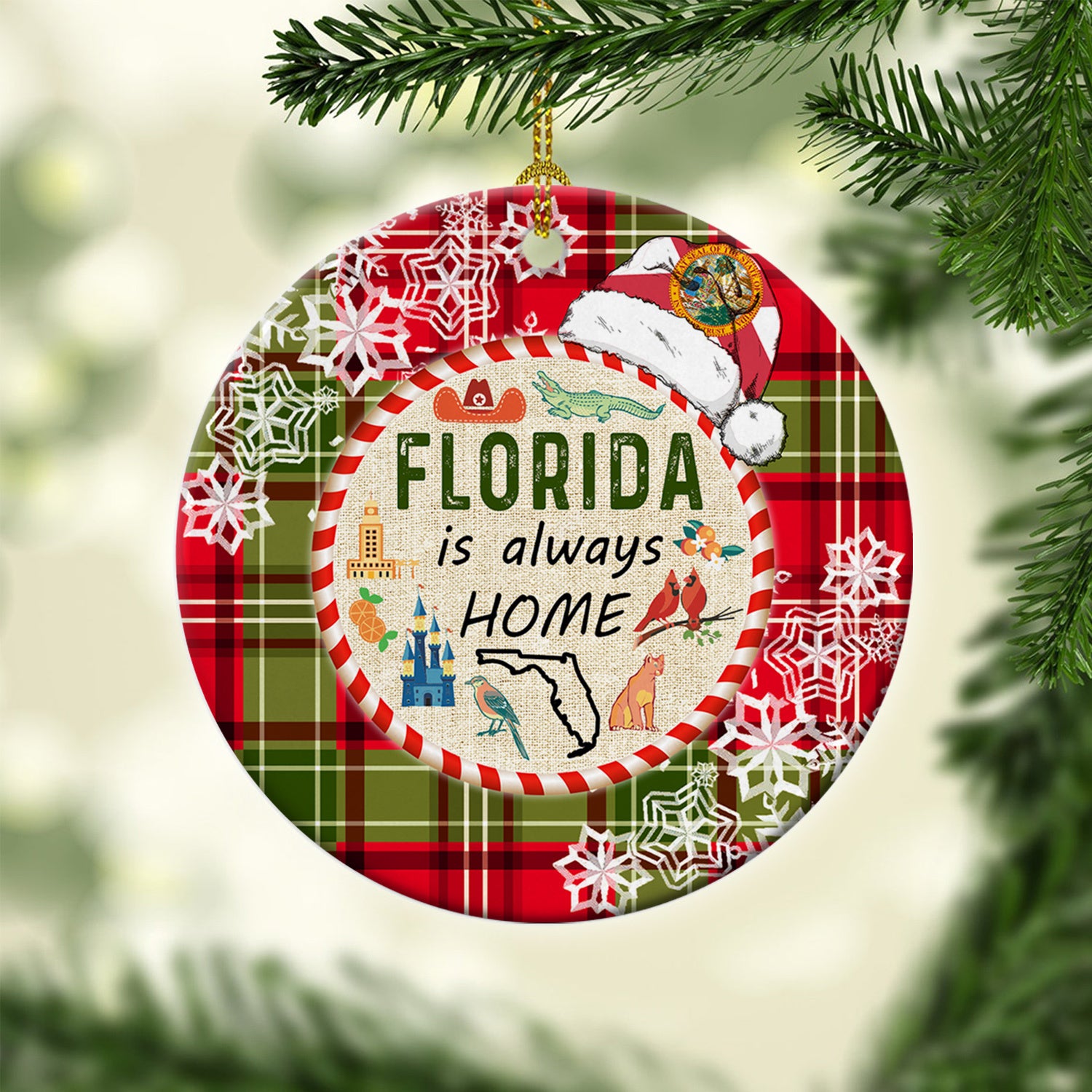 Florida Is Always Home Ornament 3