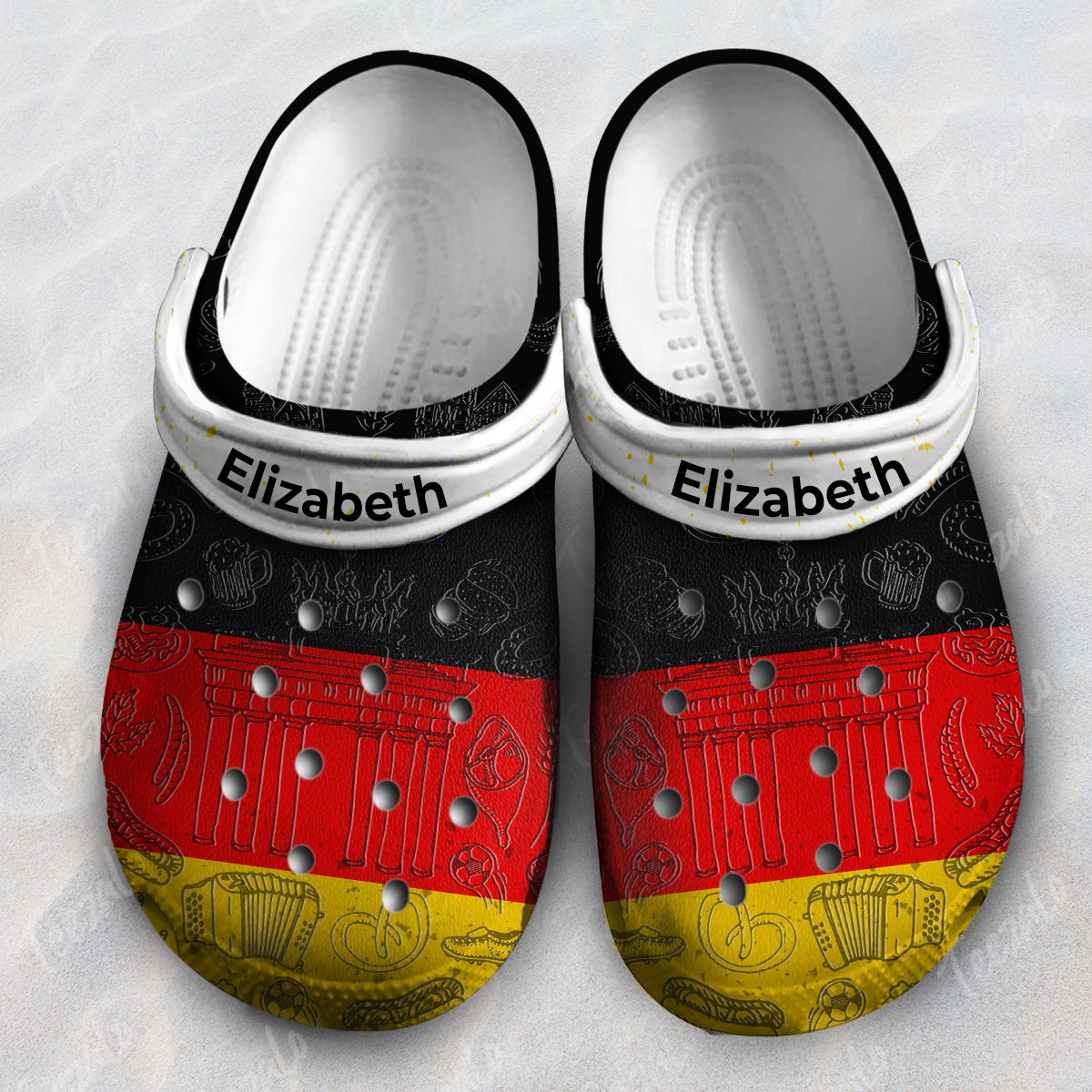 Germany Flag Personalized Clogs Shoes With Your Name