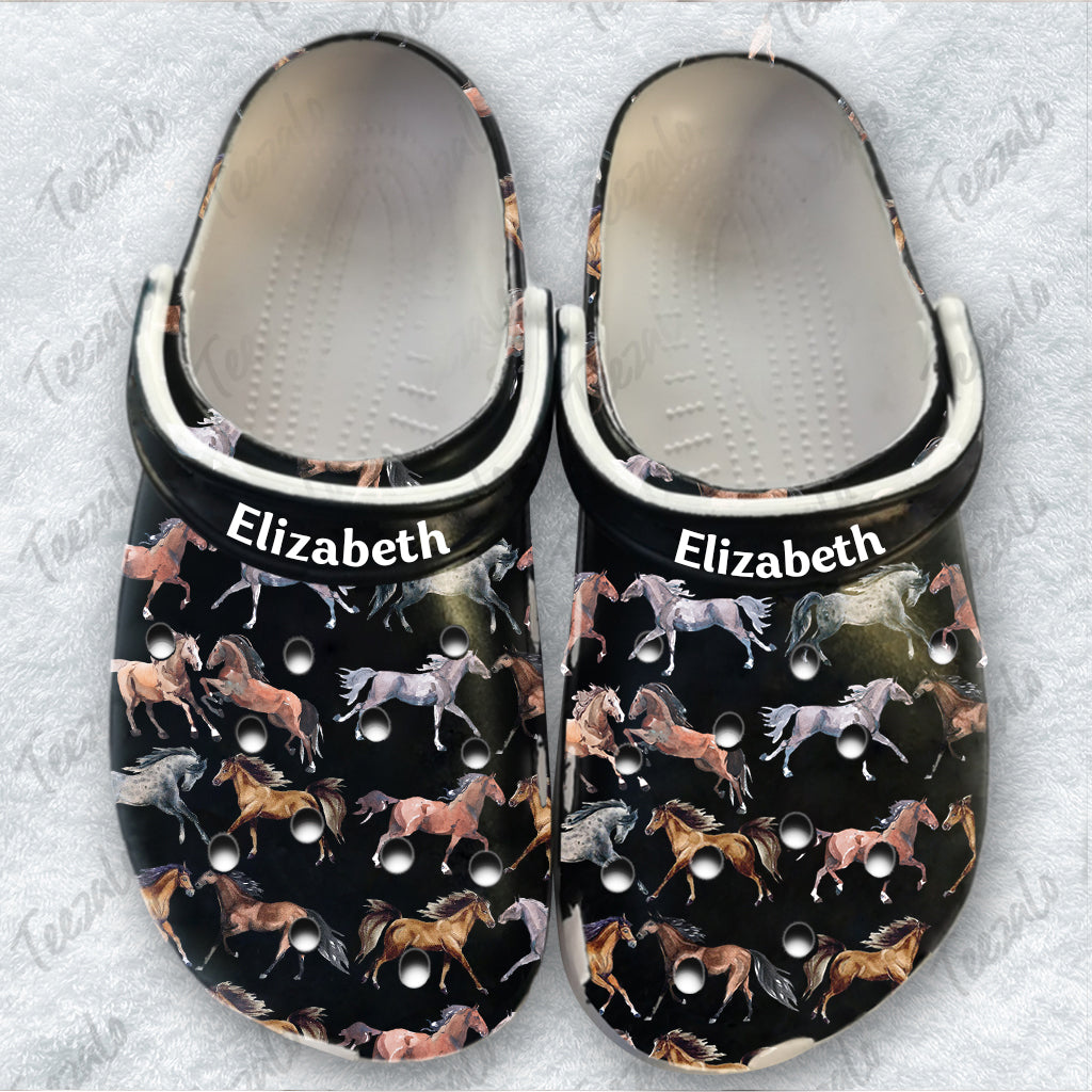 Horse Personalized Clogs Shoes With Horse Breeds