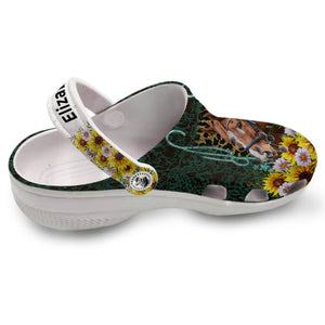 Horse Clogs Shoes Personalized With Your Name TH1123 3