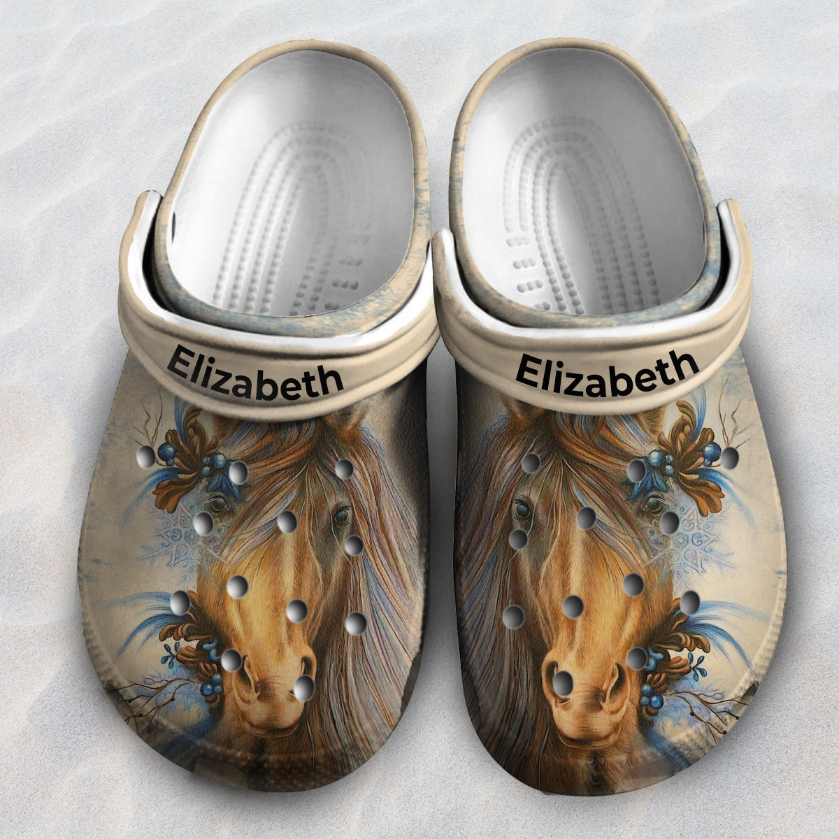 Horse Personalized Clogs Shoes- Horse Lover Gift 1
