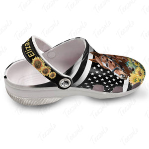 Horse Personalized Clogs Shoes - Custom Horse Face Gift TT1102