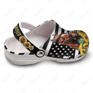 Horse Personalized Clogs Shoes - Custom Horse Face Gift TT1102