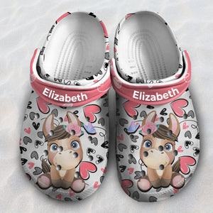 Horse Personalized Clogs Shoes With Horse Cute