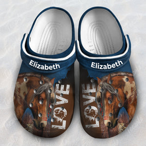 Horse Lover Personalized Clogs Shoes