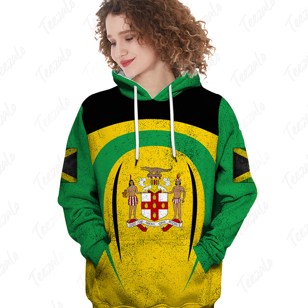 Jamaica Flag Cover Custom Your Name 3D Hoodie