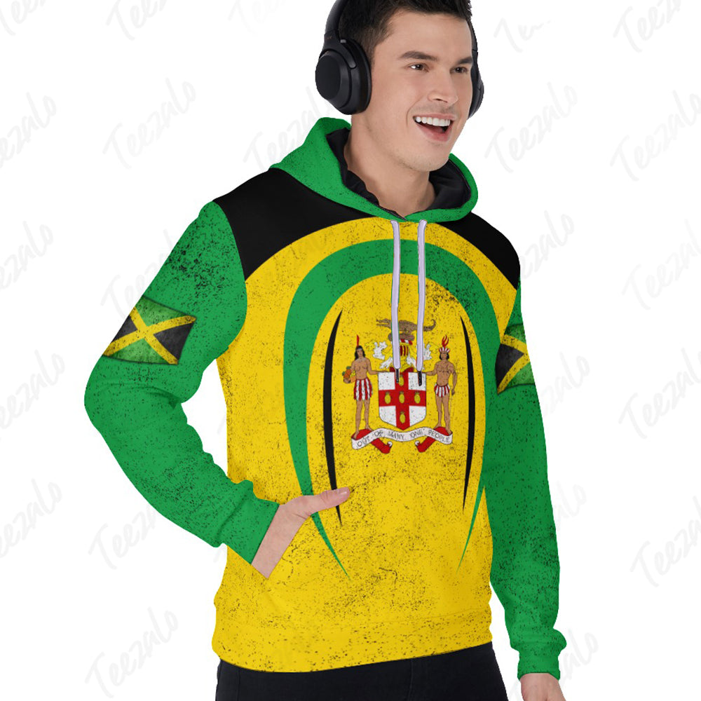 Jamaica Flag Cover Custom Your Name 3D Hoodie