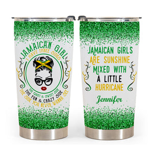 Jamaican Girls Are Sunshine Personalized Tumbler
