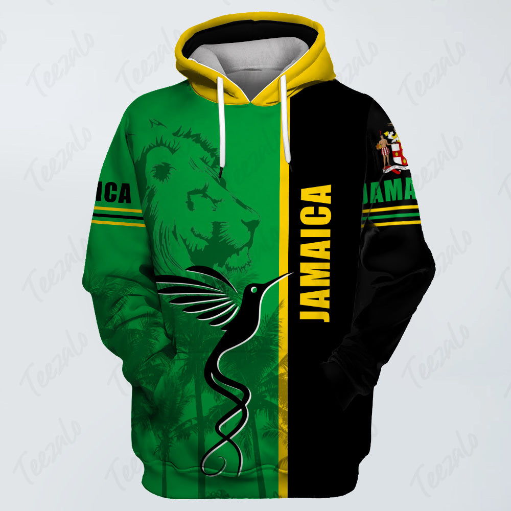 Jamaica Flag Half Landscapes Custom Your Name 3D Hoodie