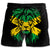 Lion On Jamaica Flag Men's Beach Short