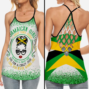 Jamaica Criss Cross Tank Top Jamaican Girls Are Sunshine Mixed With A Little Hurricane