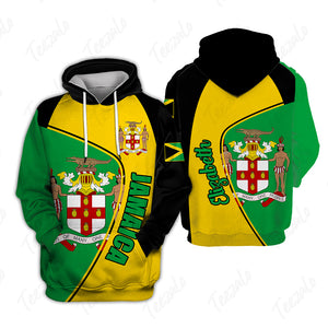 Jamaica Flag 3D Personalized Hoodie for Men Women