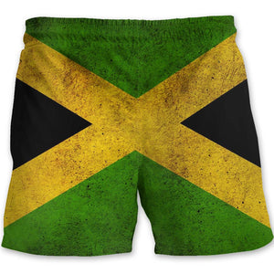 Jamaica Men Beach Shorts With Funny Skull