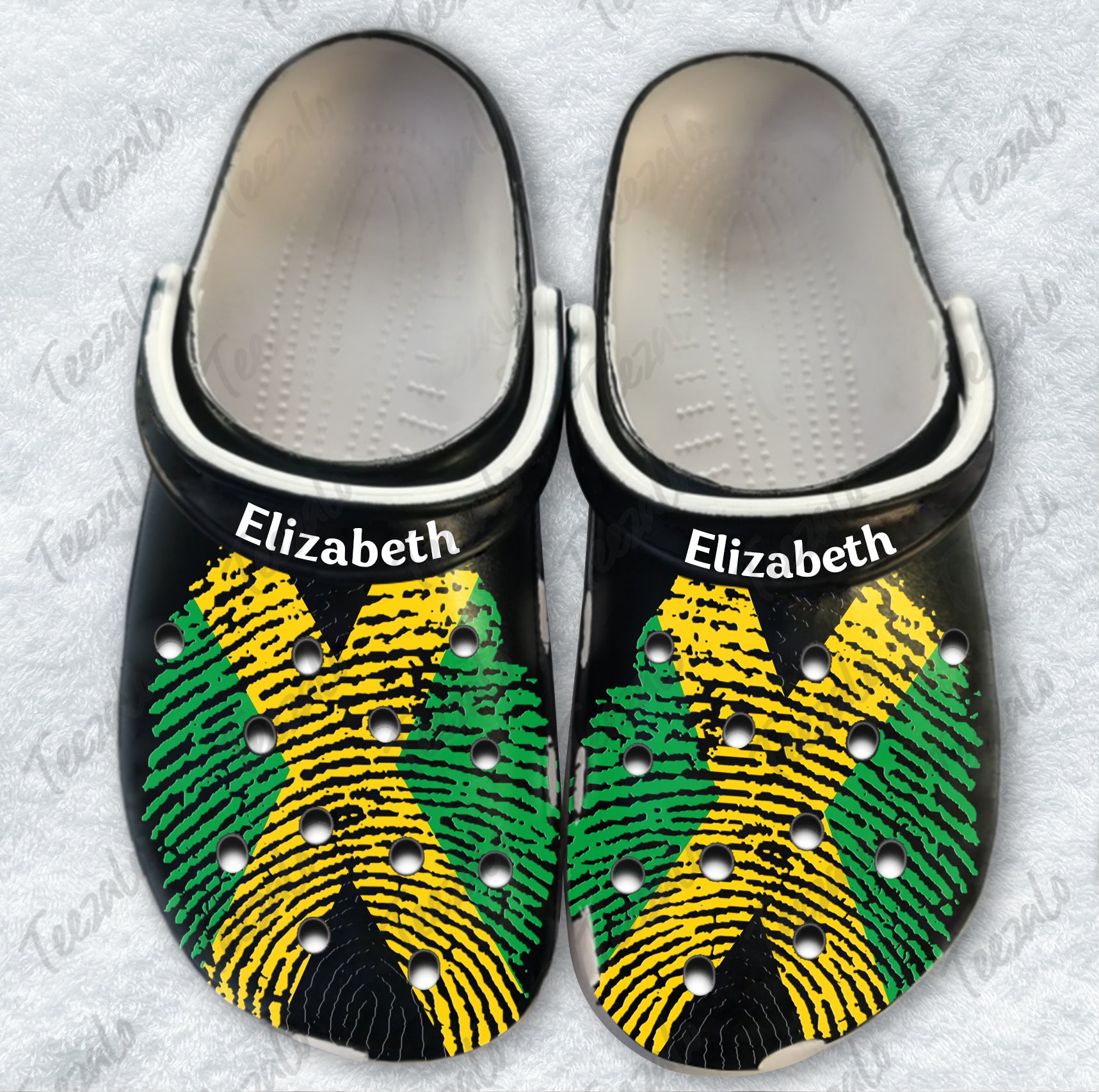 DNA Jamaica Flag Jamaica Gift Personalized Clogs Shoes - Crocs Born Teezalo
