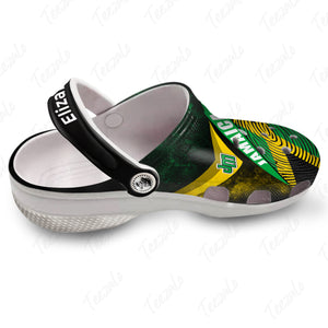 DNA Jamaican Flag Personalized Clogs Shoes