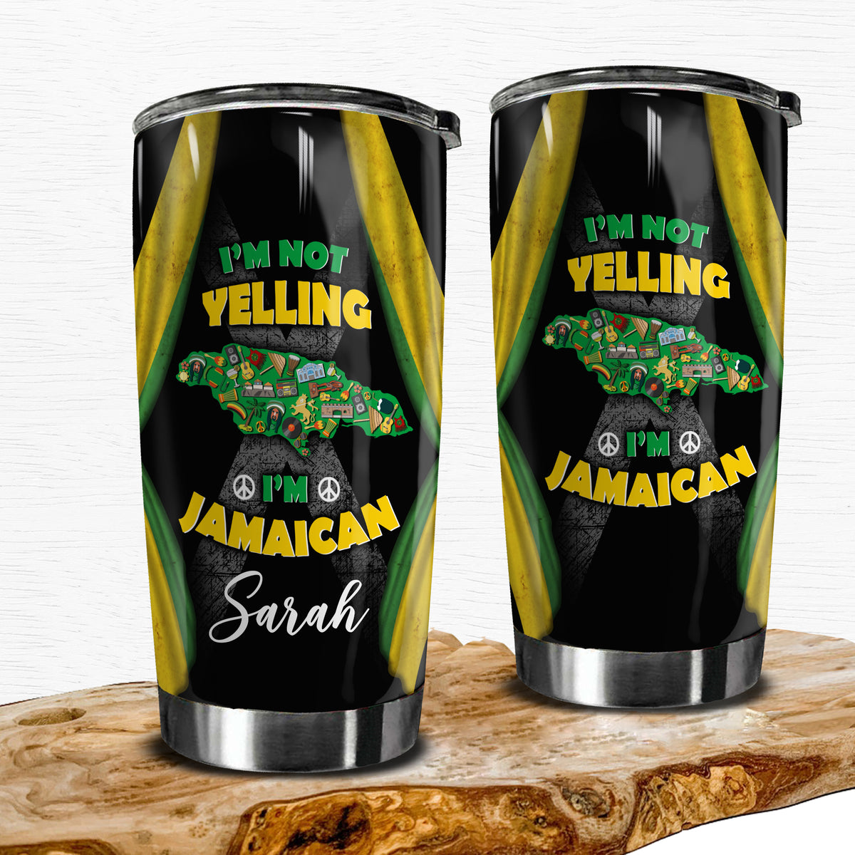 I&#39;m Not Yelling I&#39;m Jamaican Personalized Tumbler - Tumbler Born Teezalo