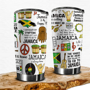 Jamaica Tumbler With Saying And Symbols