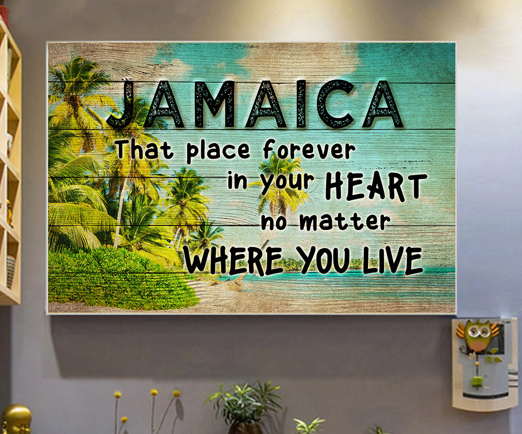 Jamaica That Place Forever In Your Heart - Poster/Canvas - Poster Born Teezalo