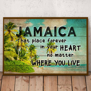 Jamaica That Place Forever In Your Heart - Poster/Canvas - Poster Born Teezalo