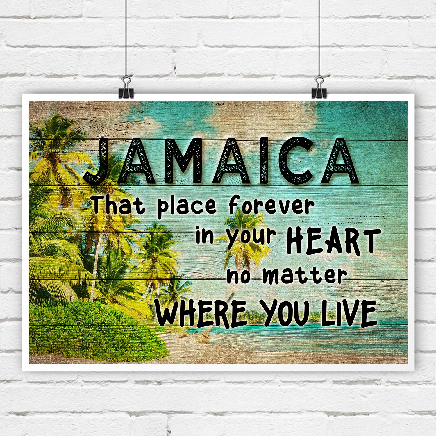 Jamaica That Place Forever In Your Heart - Poster/Canvas - Poster Born Teezalo