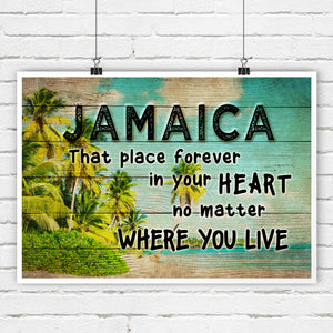 Jamaica That Place Forever In Your Heart - Poster/Canvas - Poster Born Teezalo