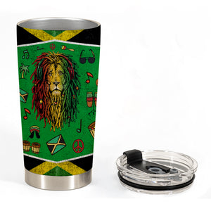 Jamaica Lion Flag Personalized Tumblers Stainless Steel