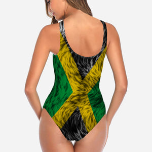 Jamaica Swimsuit With Lion On Flag