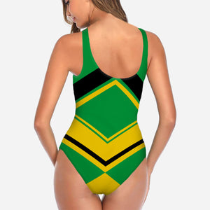 Jamaican Swimsuit With Your Photo On The Flag
