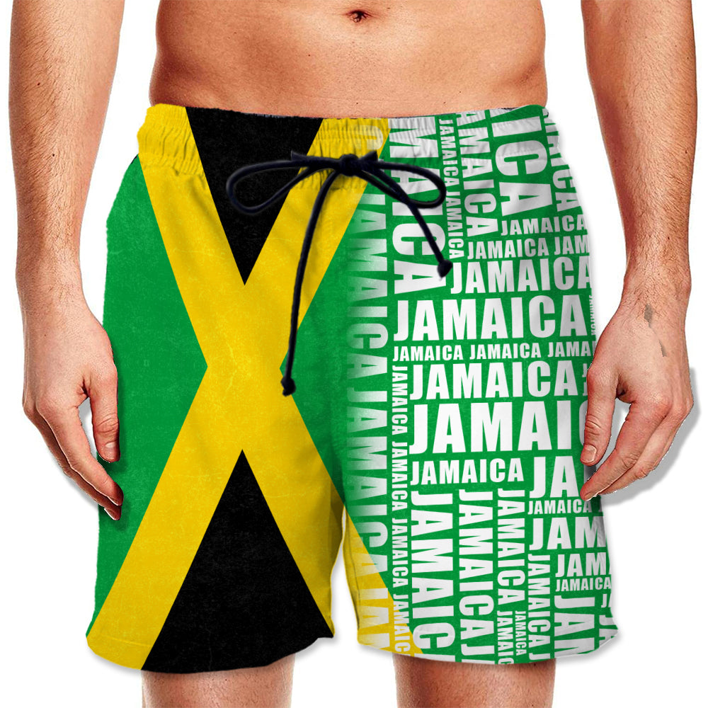 Jamaica With A Half And A Half Word Men&#39;s Beach Short
