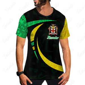 Jamaica Symbols And Map Custom Your Name 3D T-shirt