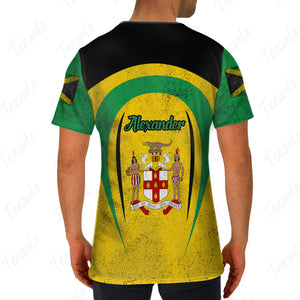 Jamaica Flag Cover Custom Your Name 3D T-shirt