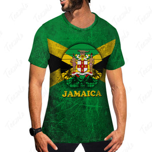 Jamaica Coat Of Arms Custom Your Name 3D T-shirt