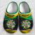 Jamaican Flag Sunflower Personalized Clogs Shoes