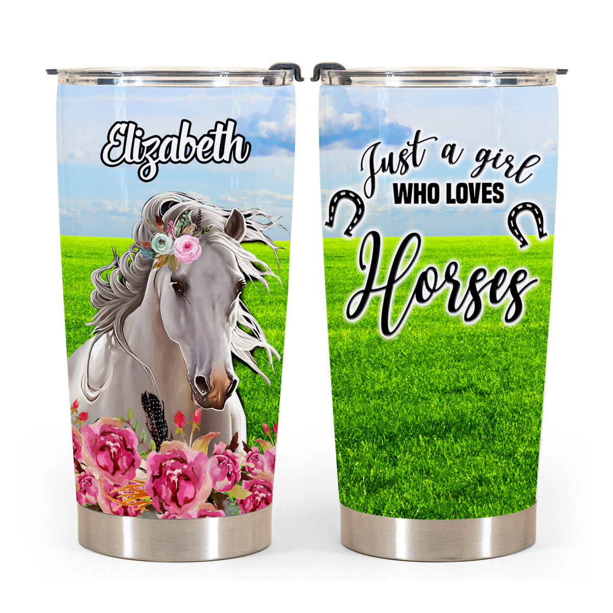 Just A Girl Who Loves Horse Personalized Tumbler