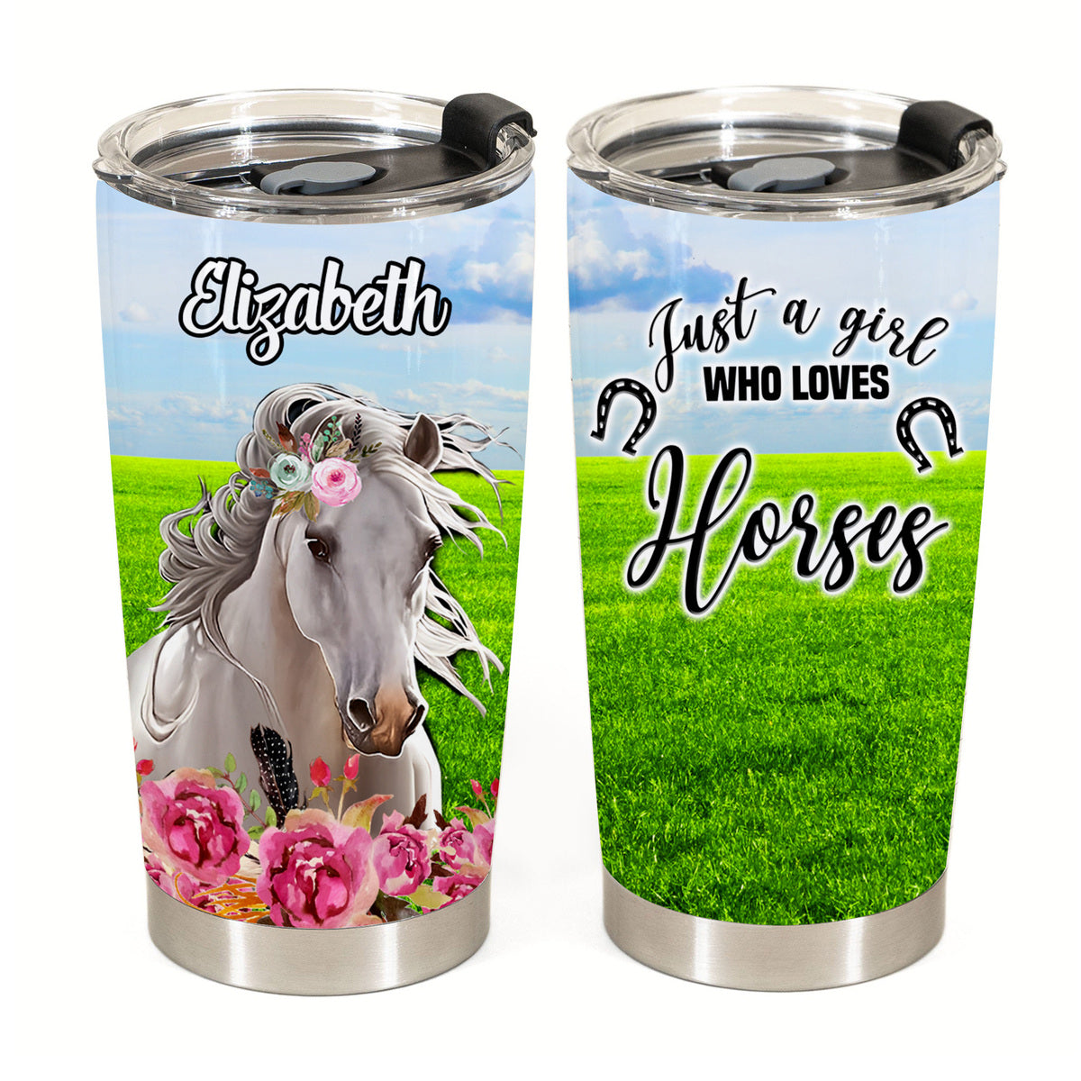 Just A Girl Who Loves Horse Personalized Tumbler