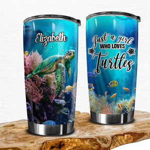 Just A Girl Who Loves Turtles Personalized Tumbler