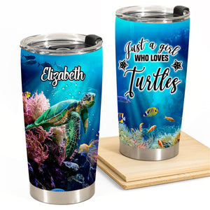 Just A Girl Who Loves Turtles Personalized Tumbler