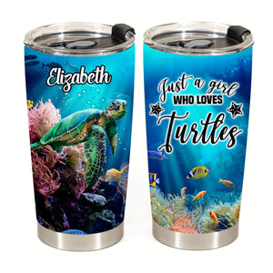 Just A Girl Who Loves Turtles Personalized Tumbler