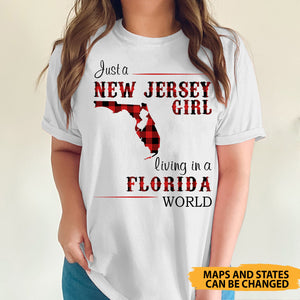 Just A New Jersey Girl Personalized T-shirt - T-shirt Born Teezalo