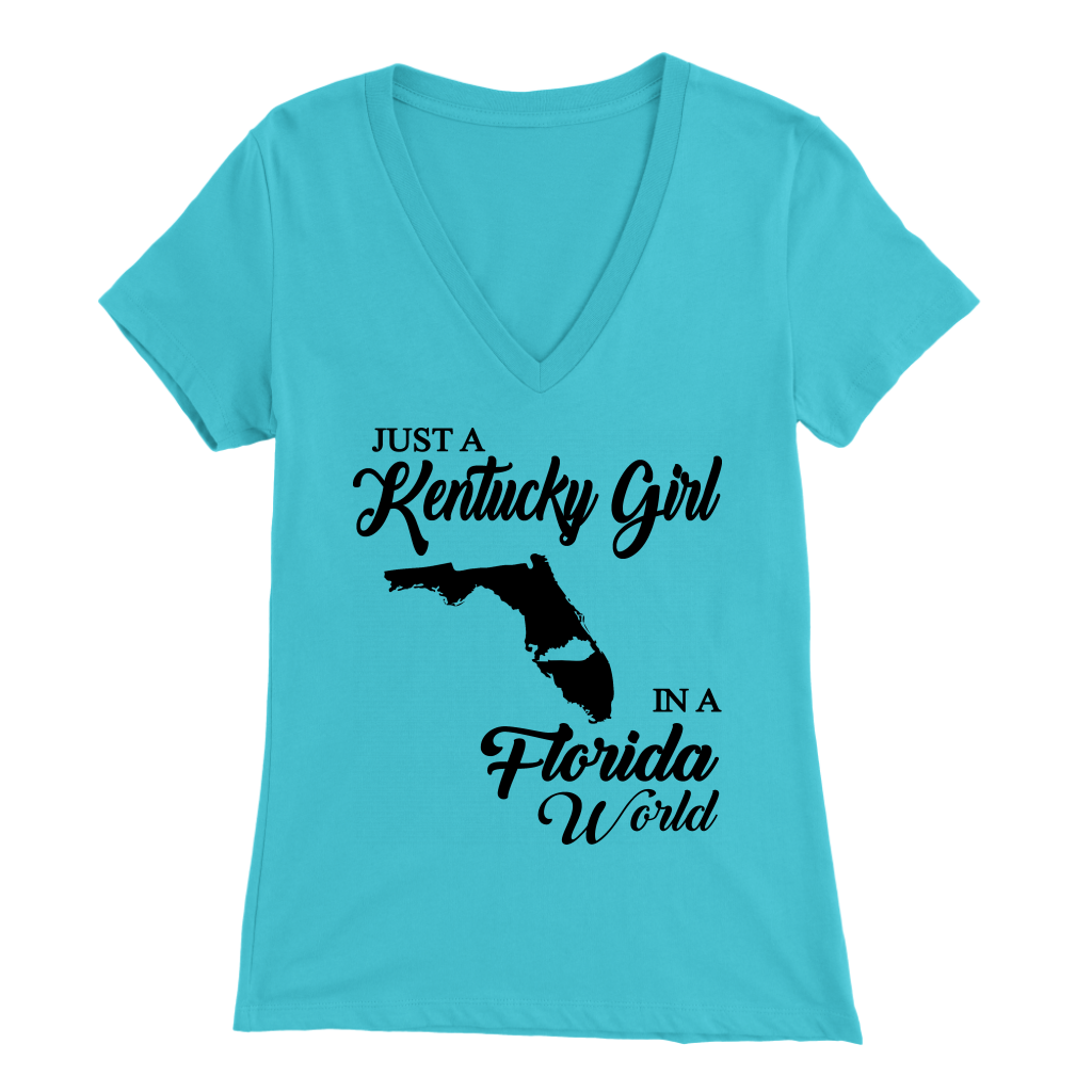 Just A Kentucky Girl In A Florida World T-shirt - T-shirt Teezalo