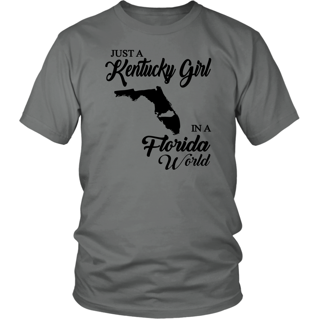 Just A Kentucky Girl In A Florida World T-shirt - T-shirt Teezalo