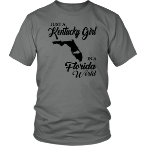 Just A Kentucky Girl In A Florida World T-shirt - T-shirt Teezalo