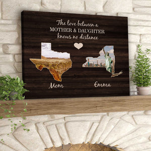 Personalized Long Distance Mom Gift Canvas Wall Art From Daughter From Son - Canvas Long Distance Gift Teezalo