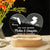 The Love Between Family Knows No Distance Personalized Acrylic Heart LED Night Light LED Lamp