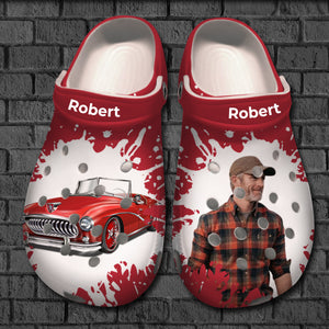 Upload Photo Car Personalized Clogs Shoes Gift For Car Lovers HH1212