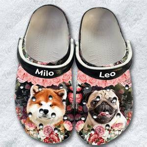 Custom Dog Photo Personalized Clogs Shoes Gift For Dog Lovers