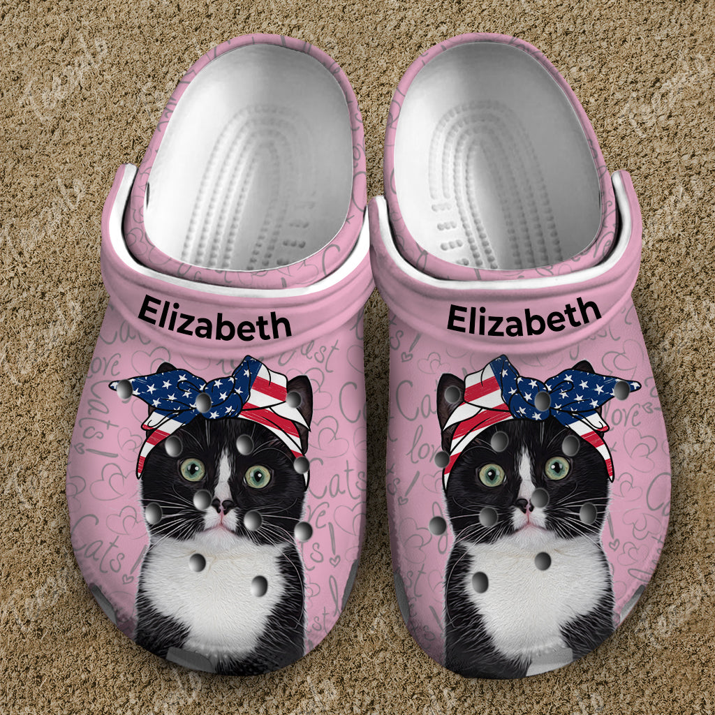 Just Love Cat Personalized Clogs Shoes - Men's US3